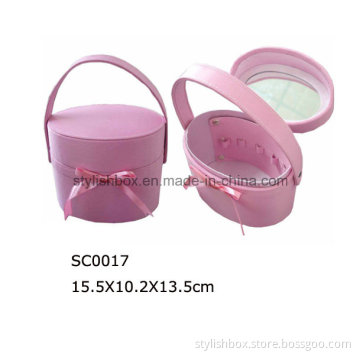 Lovely Pink Cosmetic Box with Handle (SC0017)